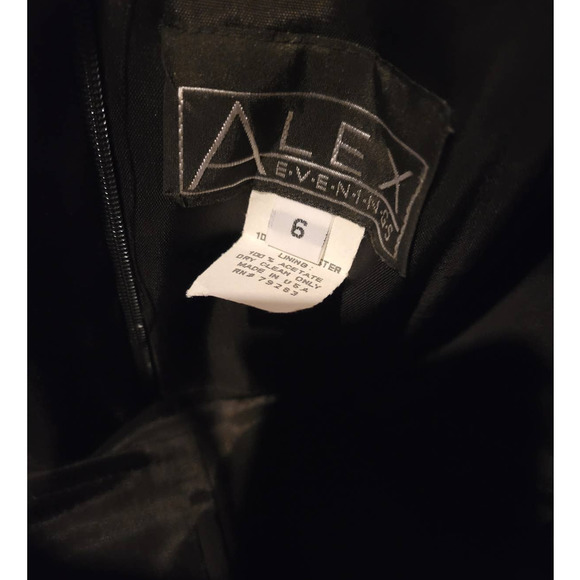 Black Satin Like Prom Gala Dance Bridesmaid Dress-6 - Picture 9 of 9